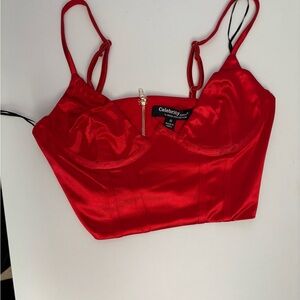 Red Satin Bralette